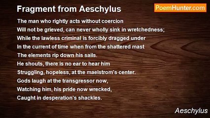 Aeschylus - Fragment from Aeschylus