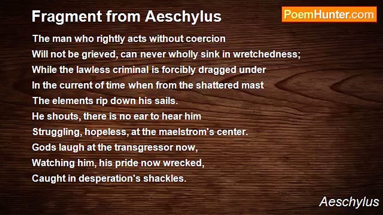 Aeschylus - Fragment from Aeschylus