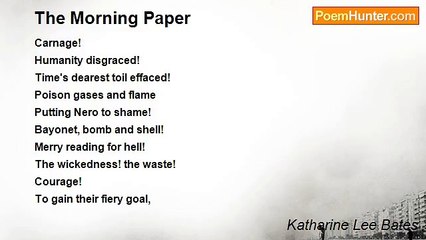 Katharine Lee Bates - The Morning Paper
