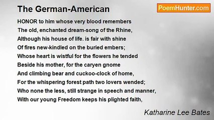 Katharine Lee Bates - The German-American