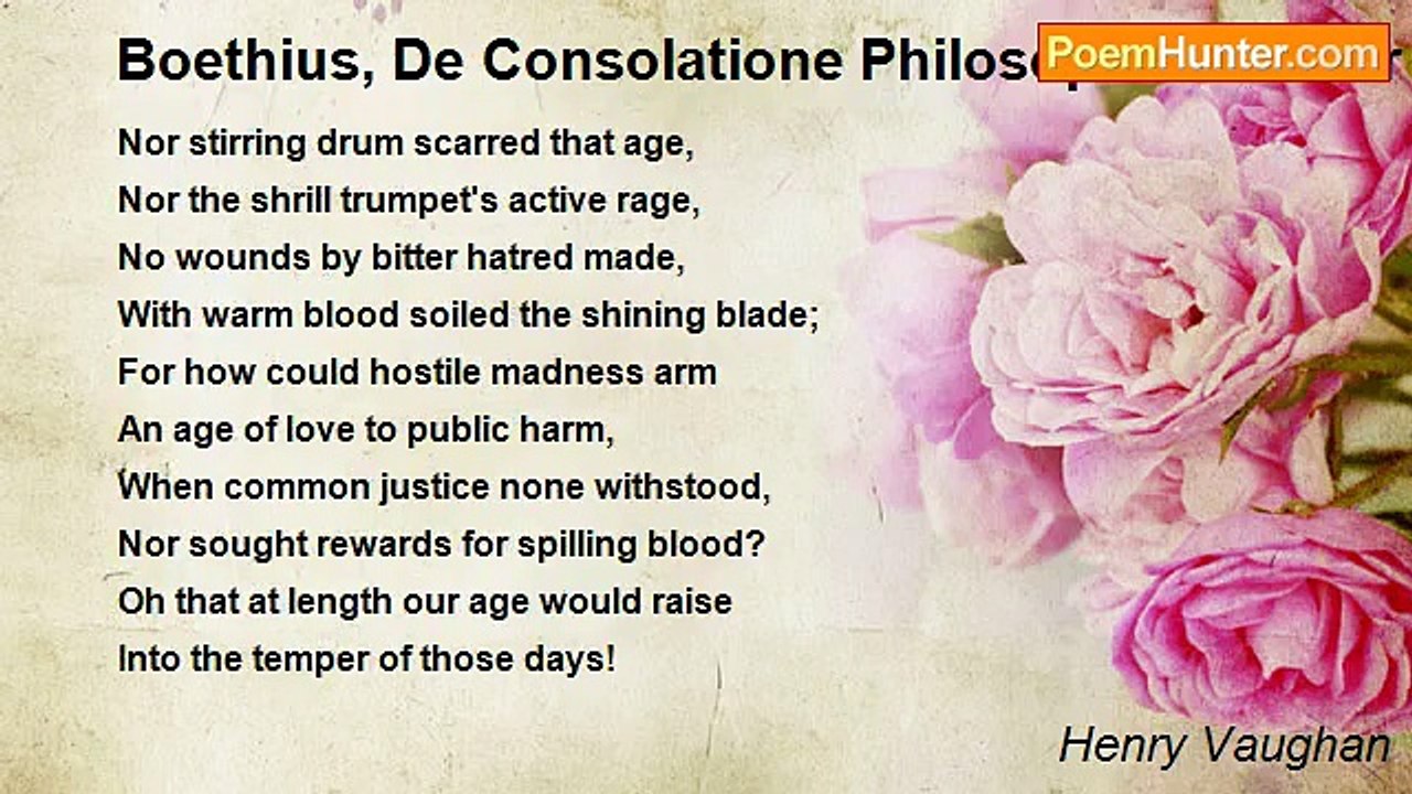 Henry Vaughan - Boethius, De Consolatione Philo...