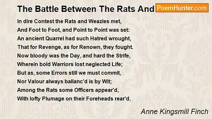 Anne Kingsmill Finch - The Battle Between The Rats And The Weazles