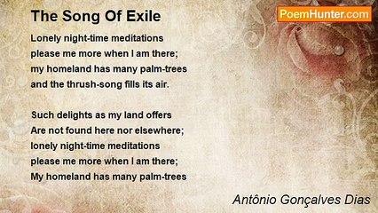 Antônio Gonçalves Dias - The Song Of Exile