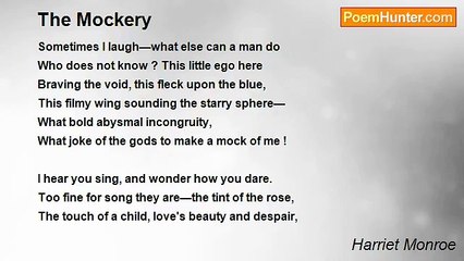Harriet Monroe - The Mockery