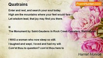 Harriet Monroe - Quatrains