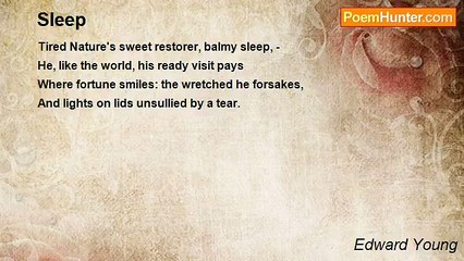 Edward Young - Sleep