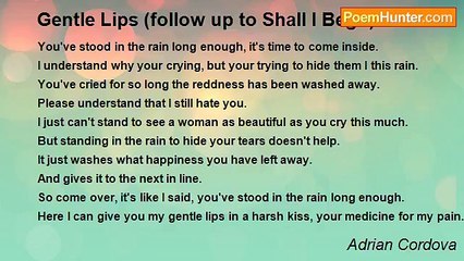 Adrian Cordova - Gentle Lips (follow up to Shall I Beg?)