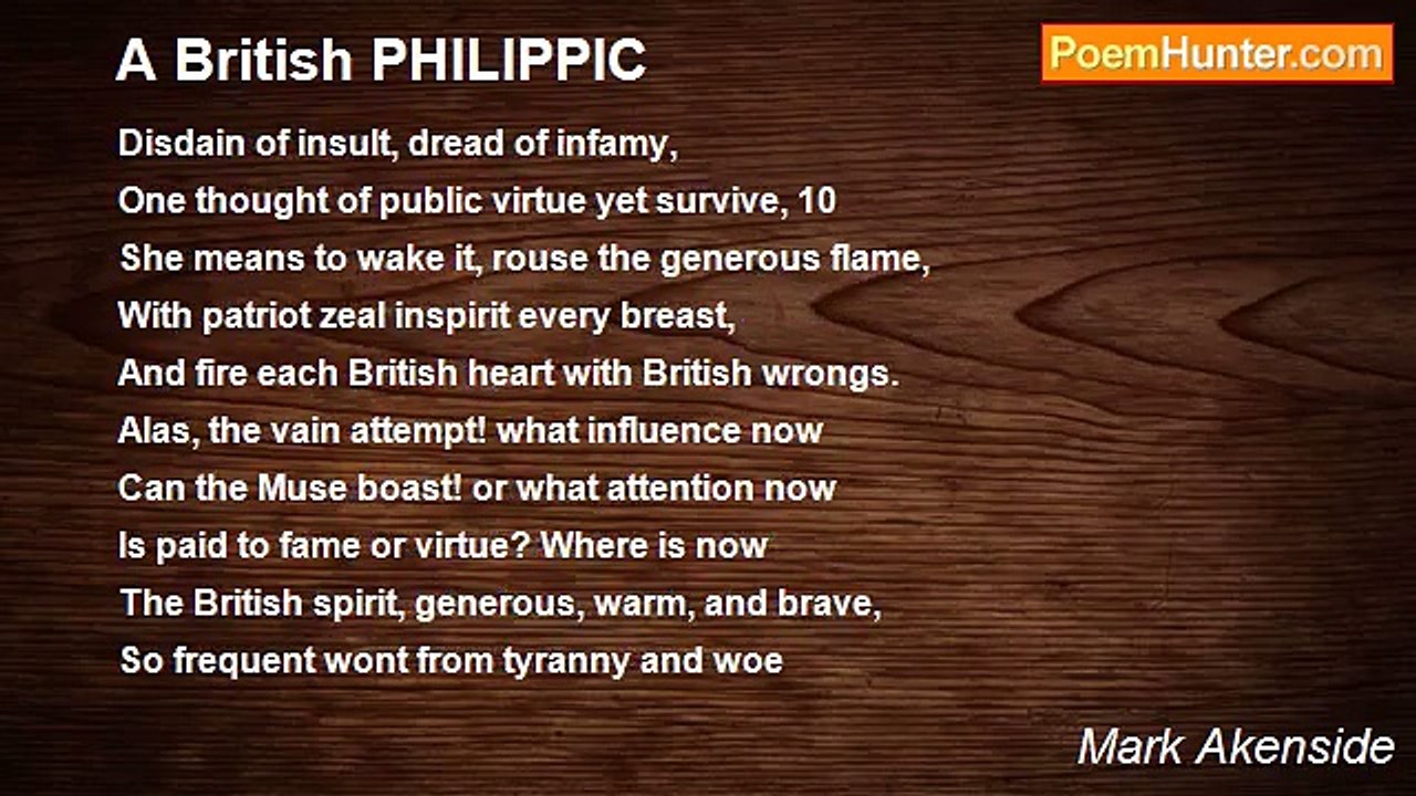 Mark Akenside - A British PHILIPPIC