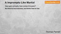 Thomas Parnell - A Impromptu Like Martial