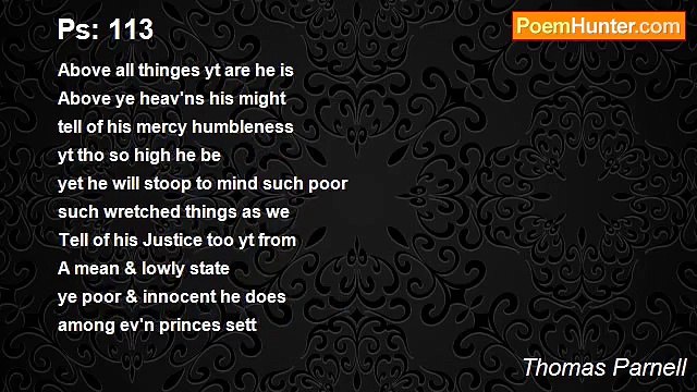Thomas Parnell - Ps: 113