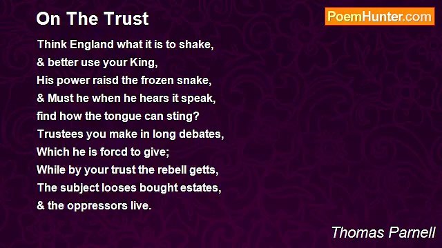 Thomas Parnell - On The Trust