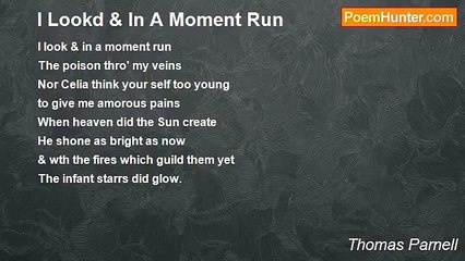 Thomas Parnell - I Lookd & In A Moment Run