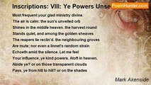 Mark Akenside - Inscriptions: VIII: Ye Powers Unseen