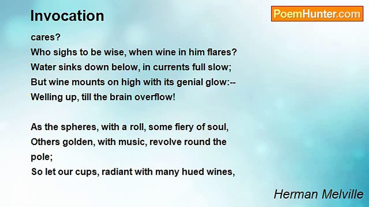 Herman Melville - Invocation