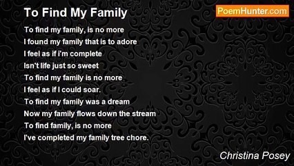 Christina Posey - To Find My Family