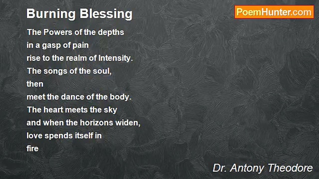 Dr. Antony Theodore - Burning Blessing