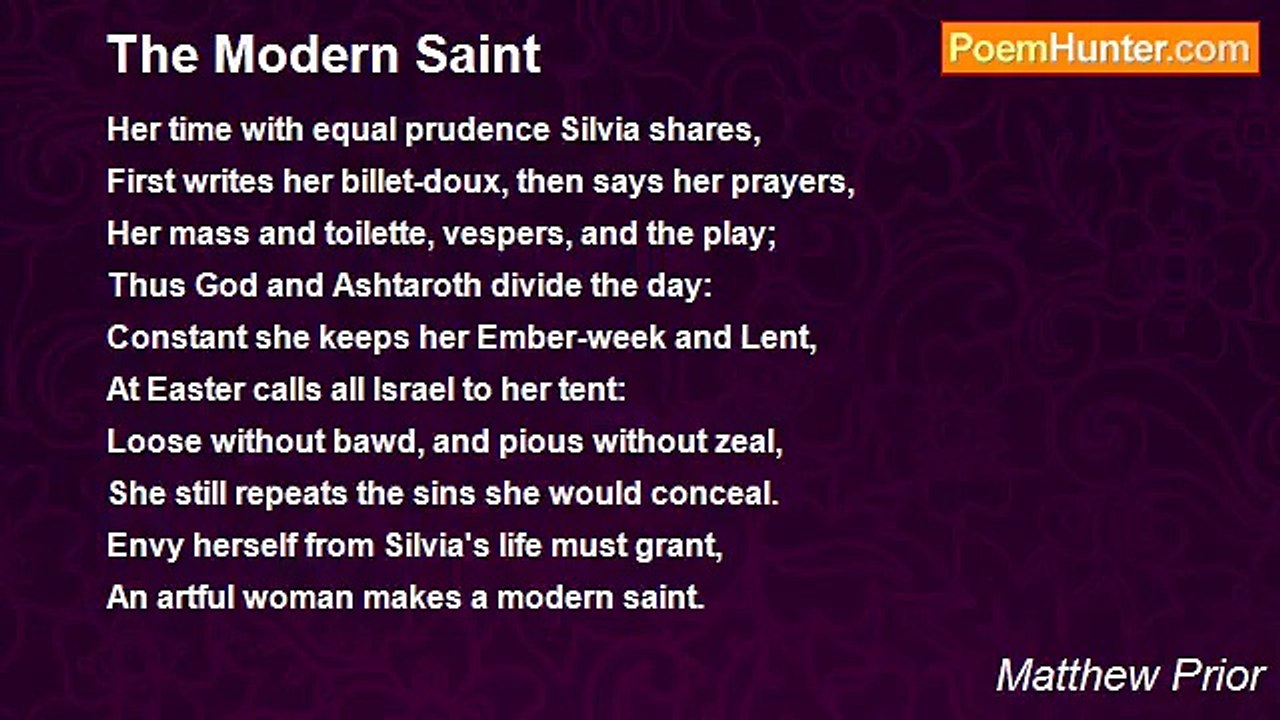 Matthew Prior - The Modern Saint