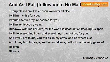 Adrian Cordova - And As I Fall (follow up to No Matter What)