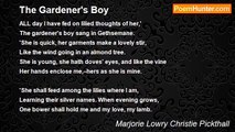 Marjorie Lowry Christie Pickthall - The Gardener's Boy