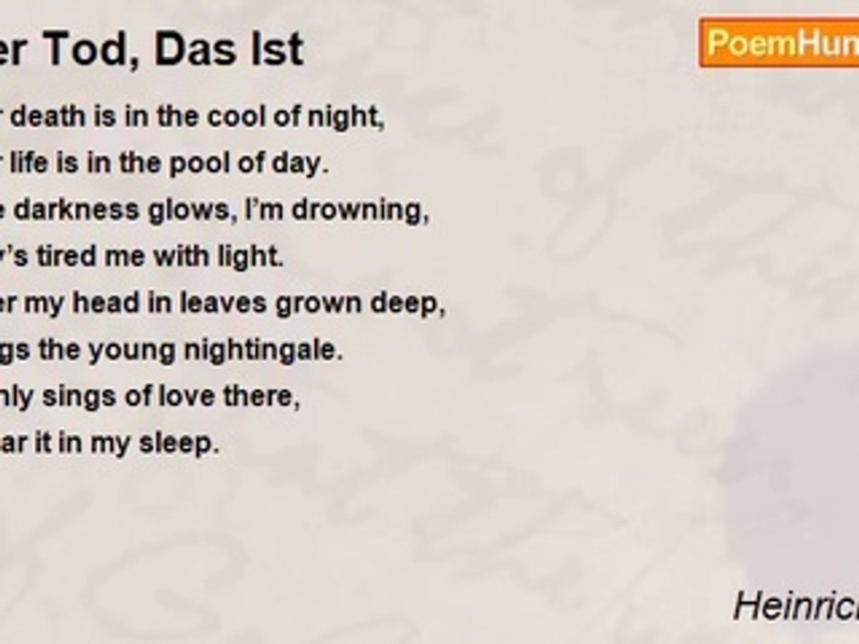 Heinrich Heine - Der Tod, Das Ist