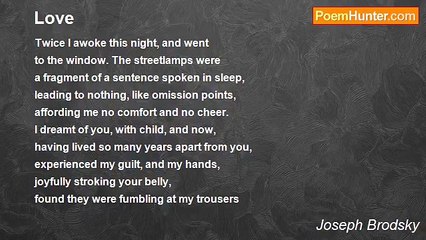 Joseph Brodsky - Love