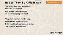 John Newton - He Led Them By A Right Way