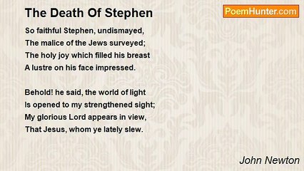 John Newton - The Death Of Stephen