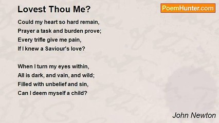 John Newton - Lovest Thou Me?