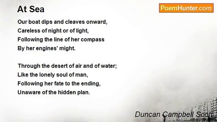 Duncan Campbell Scott - At Sea