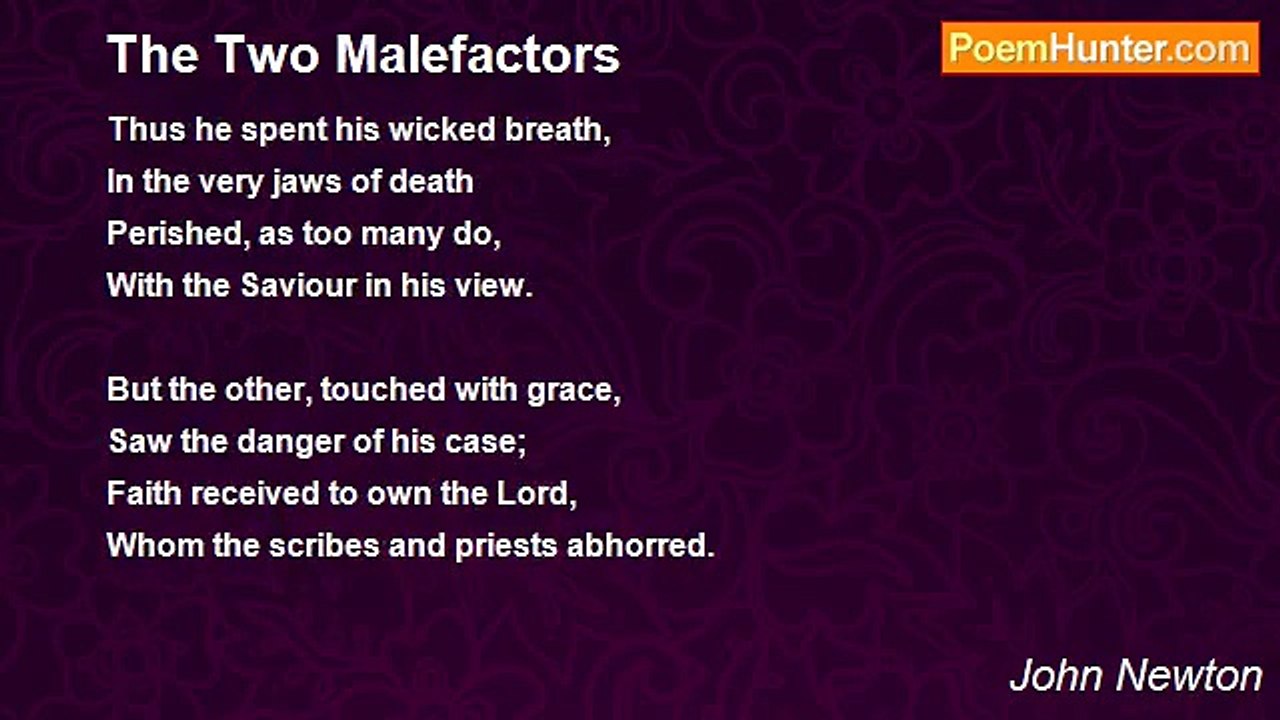 John Newton - The Two Malefactors