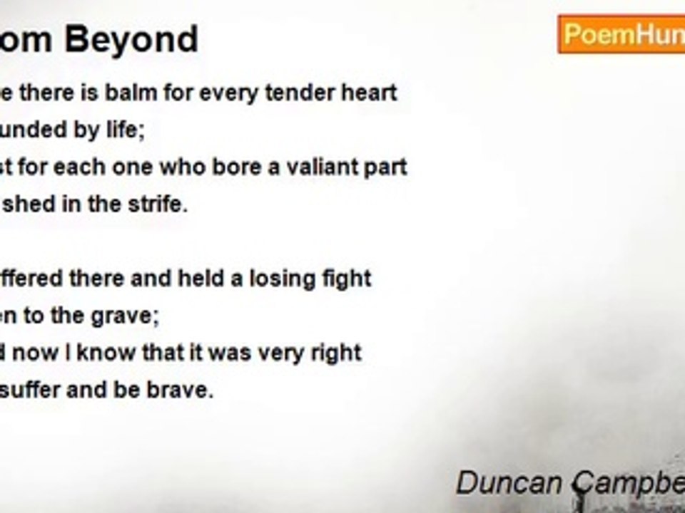 Duncan Campbell Scott - From Beyond