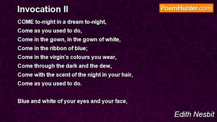 Edith Nesbit - Invocation II