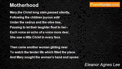 Eleanor Agnes Lee - Motherhood