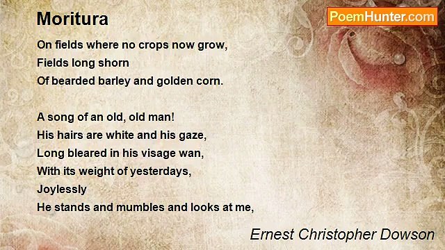 Ernest Christopher Dowson - Moritura