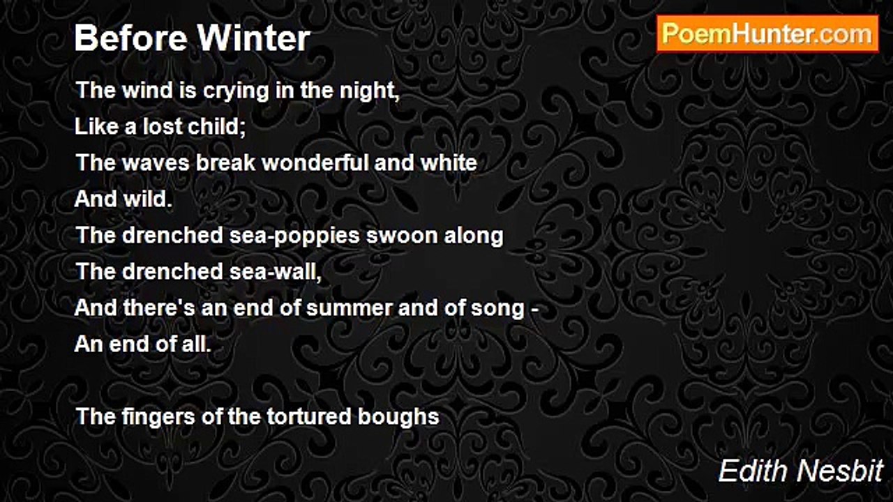 Edith Nesbit - Before Winter