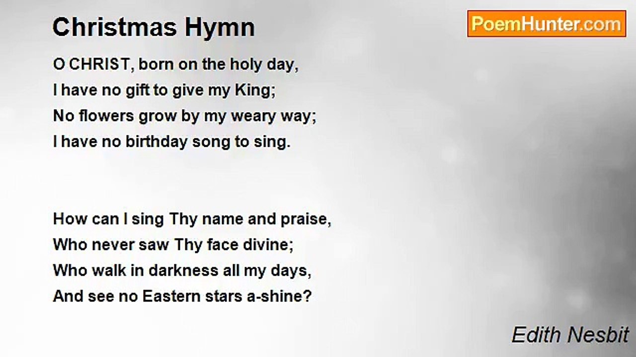 Edith Nesbit - Christmas Hymn
