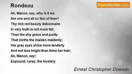 Ernest Christopher Dowson - Rondeau