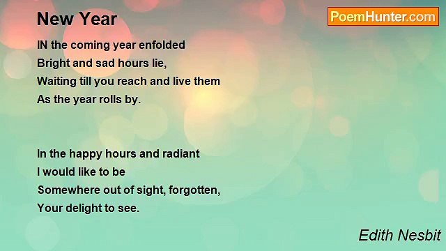 Edith Nesbit - New Year