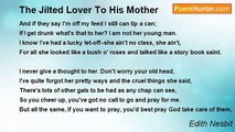 Edith Nesbit - The Jilted Lover To His Mother