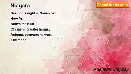 Adelaide Crapsey - Niagara