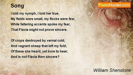 William Shenstone - Song