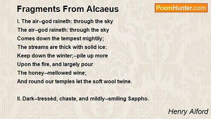 Henry Alford - Fragments From Alcaeus