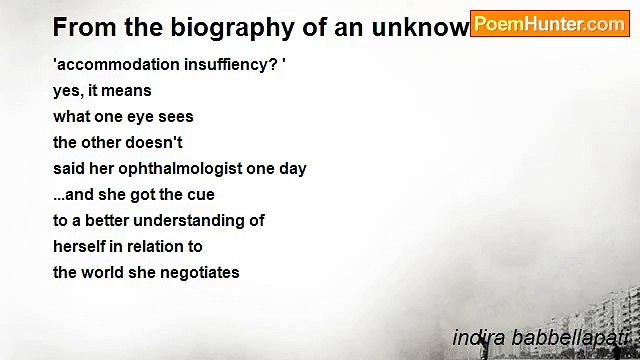 indira babbellapati - From the biography of an unknown woman: VII