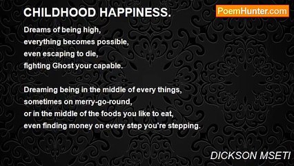 DICKSON MSETI - CHILDHOOD HAPPINESS.
