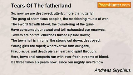 Andreas Gryphius - Tears Of The fatherland