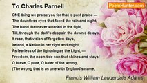 Francis William Lauderdale Adams - To Charles Parnell