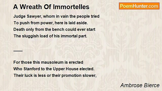 Ambrose Bierce - A Wreath Of Immortelles