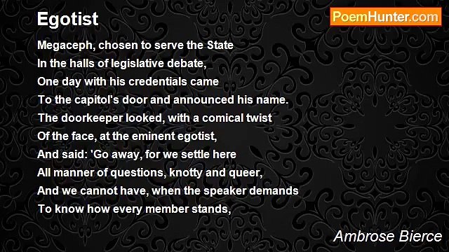 Ambrose Bierce - Egotist