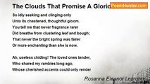 Rosanna Eleanor Leprohon - The Clouds That Promise A Glorious Morrow