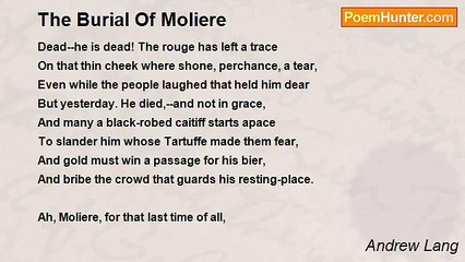 Andrew Lang - The Burial Of Moliere